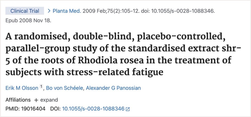 Studie: Rhodiola rosea SHR-5 bei stressbedingter Erschöpfung